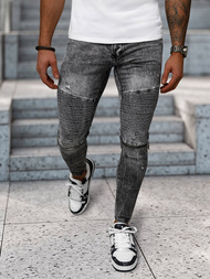 Blugi bărbaţi negri OZONEE NB/MP0069N