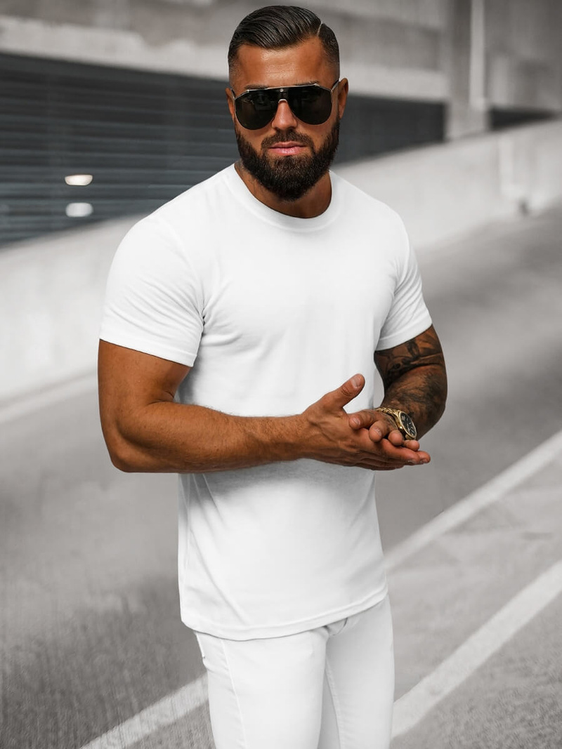 Tricou bărbați alb OZONEE O/T1277/1