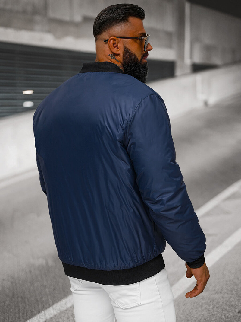 Jachetă bărbați bleumarin OZONEE JS/AK95Z