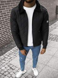 Jachetă de primăvară bărbați neagră OZONEE O/9032