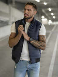 Vestă bărbați albastru marin OZONEE JS/8M983/215Z
