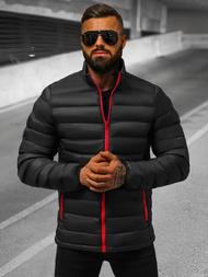 Jachetă de primăvară bărbați neagră/2 OZONEE JB/JP1111