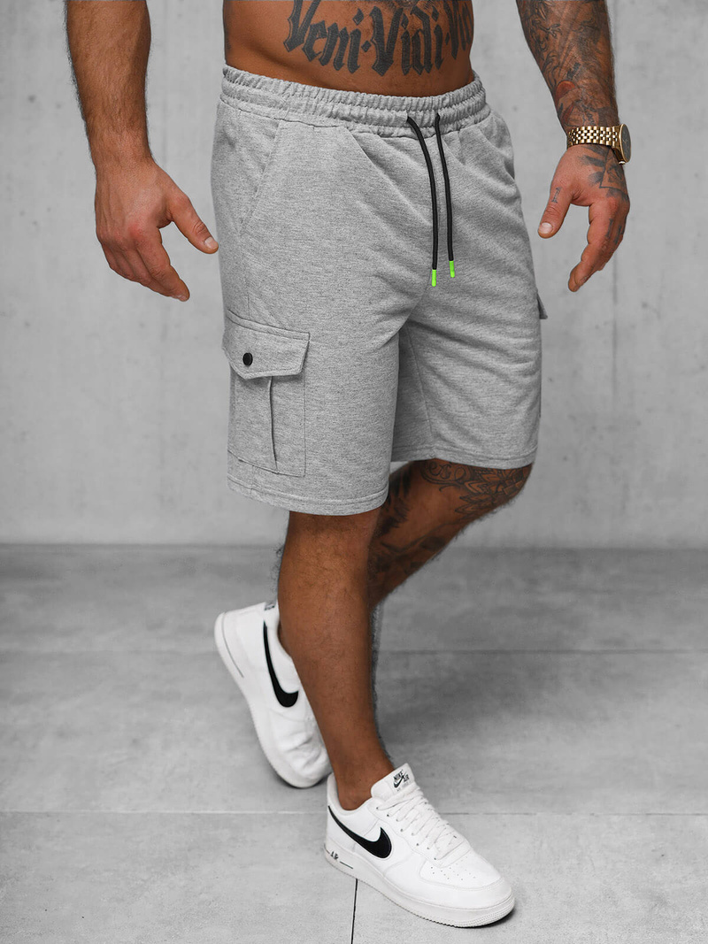 Pantaloni scurți sport bărbați gri OZONEE JS/8K218/2