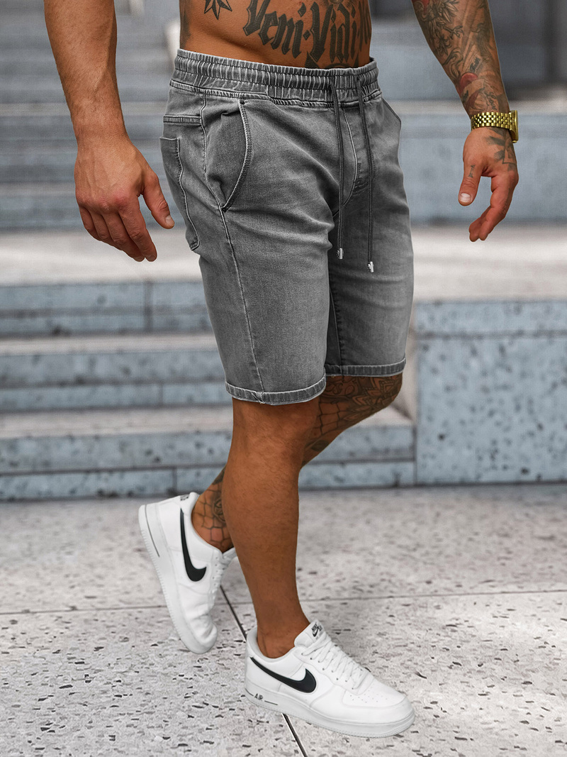 Pantaloni scurti bărbați gri OZONEE NB/MP0314GC