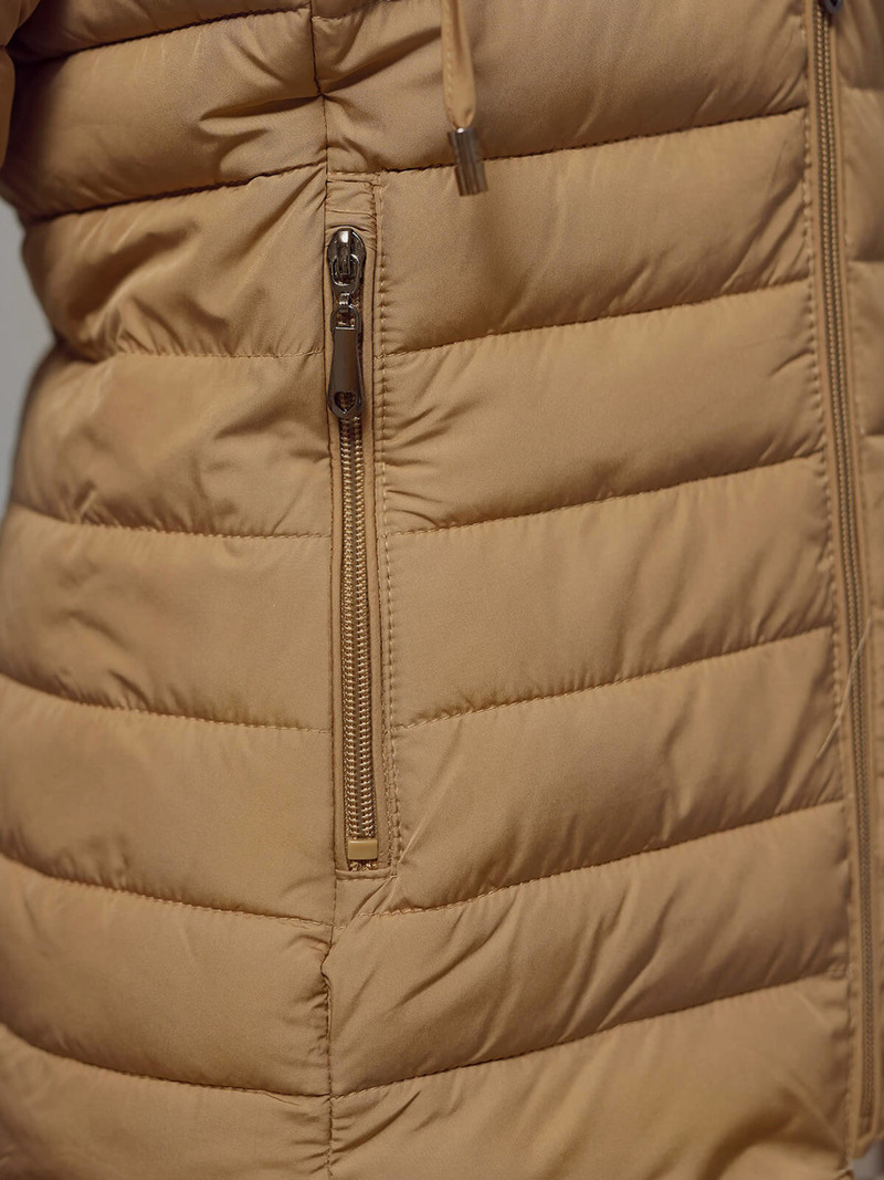 Geacă damă bej închis OZONEE JS/16M9103/84