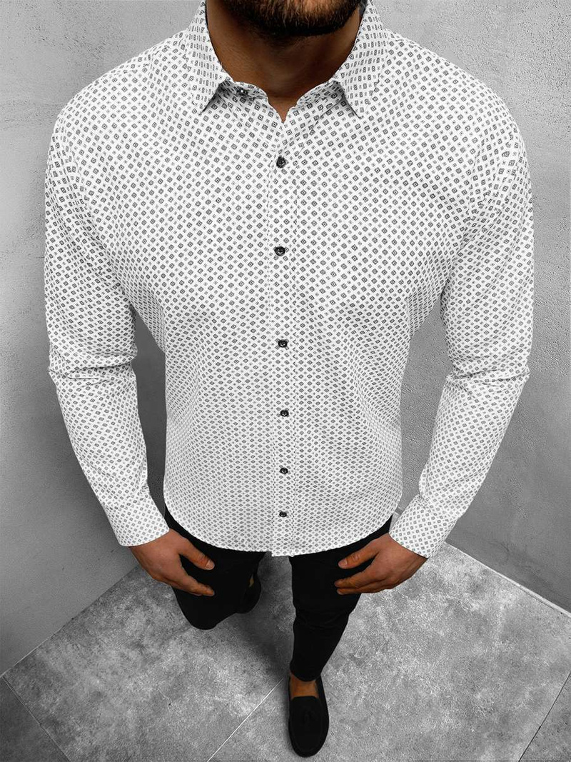 Cămașă bărbați albă OZONEE O/3522