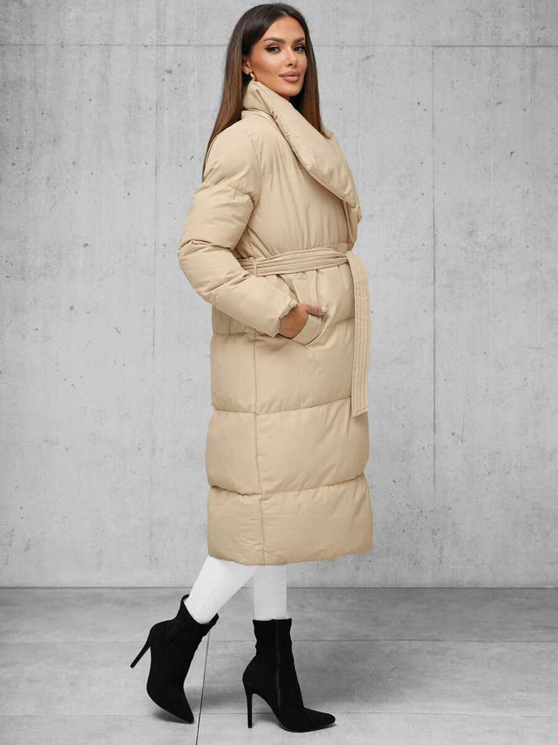 Geacă de iarnă parka femei bej OZONEE JS/M737/62Z