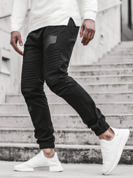 Pantaloni jogger bărbați negri OZONEE A/829