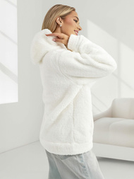 Hanorac femei albă OZONEE JS/HH192/1