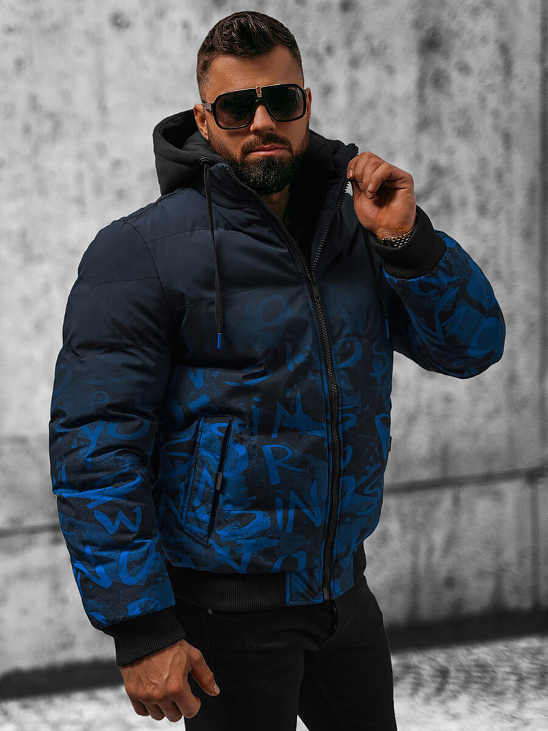 Geacă bărbați albastru marin OZONEE JS/27M8102