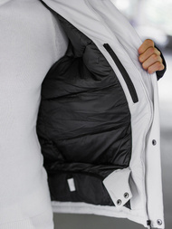 Geacă bărbați gri deschis OZONEE JS/91M9906/280