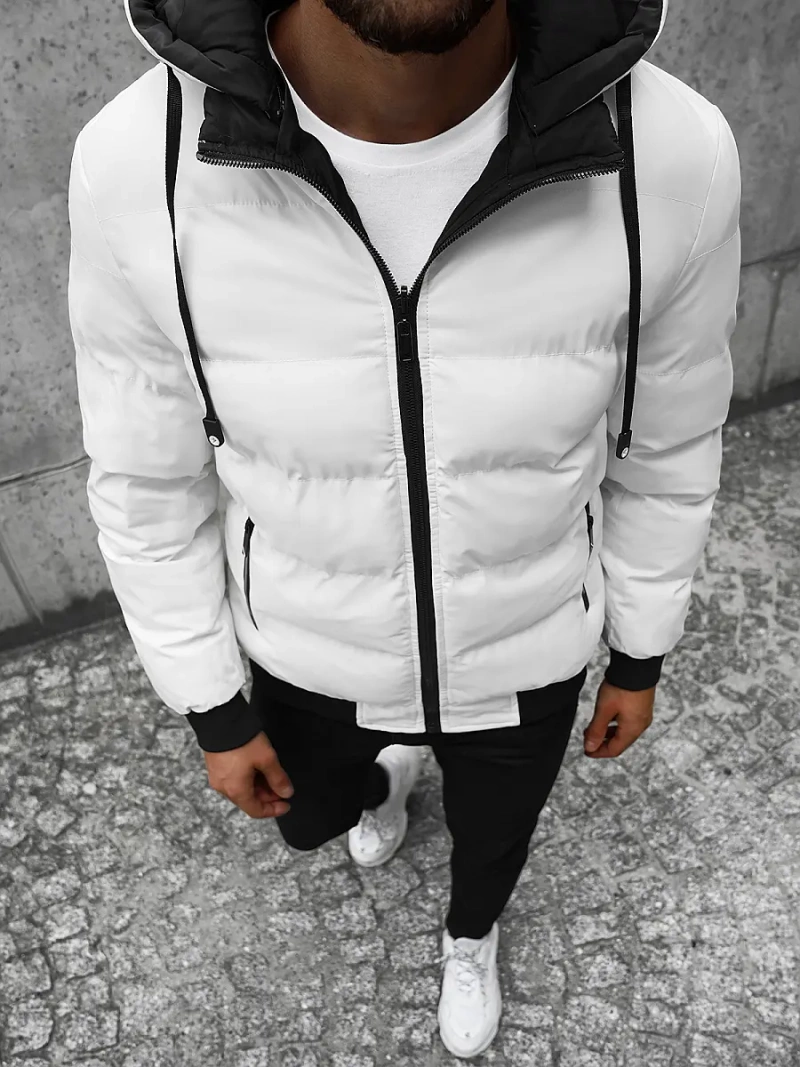 Geacă reversibilă bărbați albă OZONEE JS/M761/281