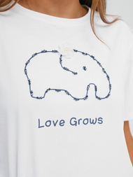 Tricou femei albi-albastru OZONEE JS/RJ77247