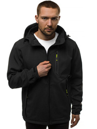 Jachetă bărbați SOFTSHELL negru-galben OZONEE GE/12266Z
