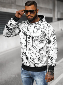 Hanorac bărbați alb OZONEE JS/8B1227/1