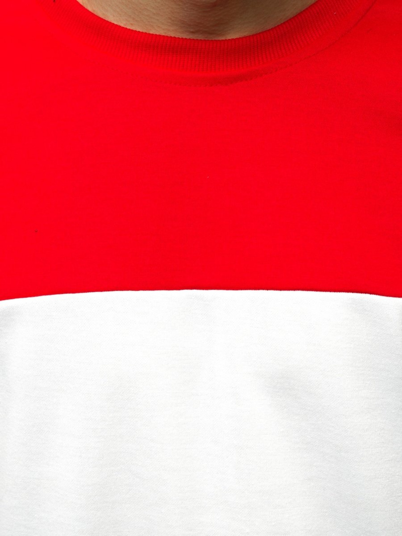 Hanorac bărbați roșu-neagră OZONEE JS/JZ11036