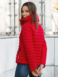 Jachetă de femei roșie OZONEE JS/M23063/2Z