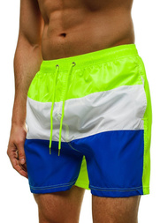 Pantaloni scurti de baie bărbați galben-neon OZONEE ST023