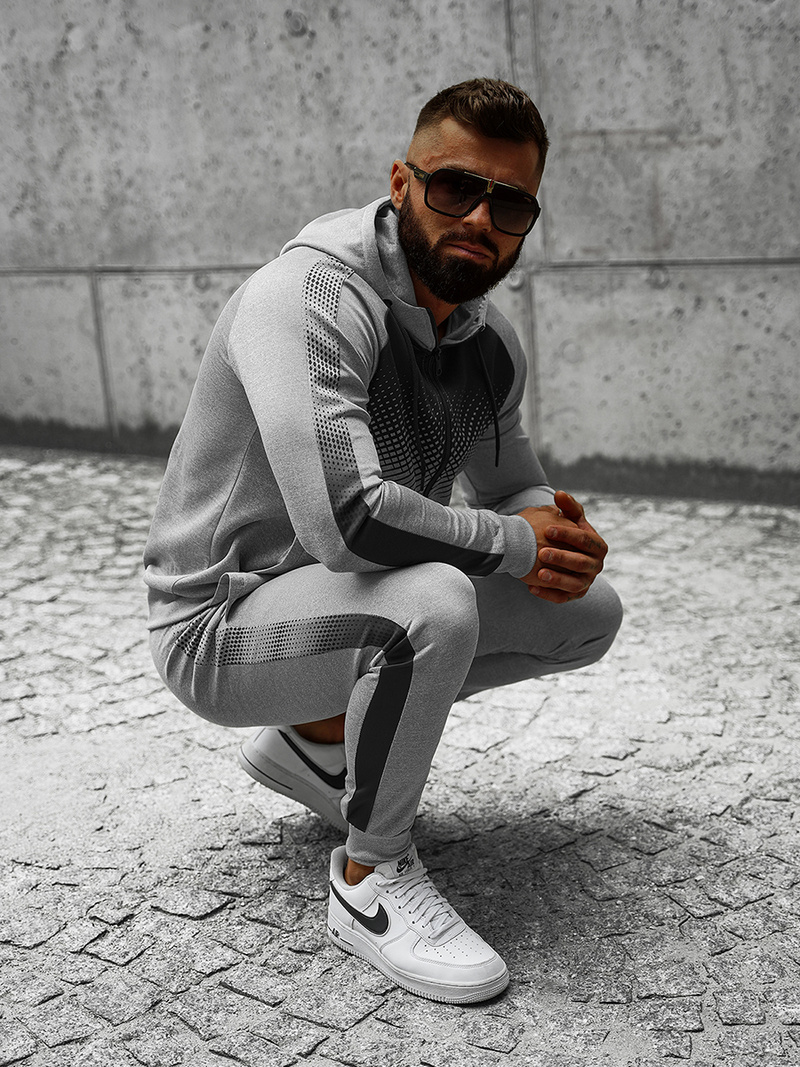 Compleu sport bărbaţi gri OZONEE JS/C8116