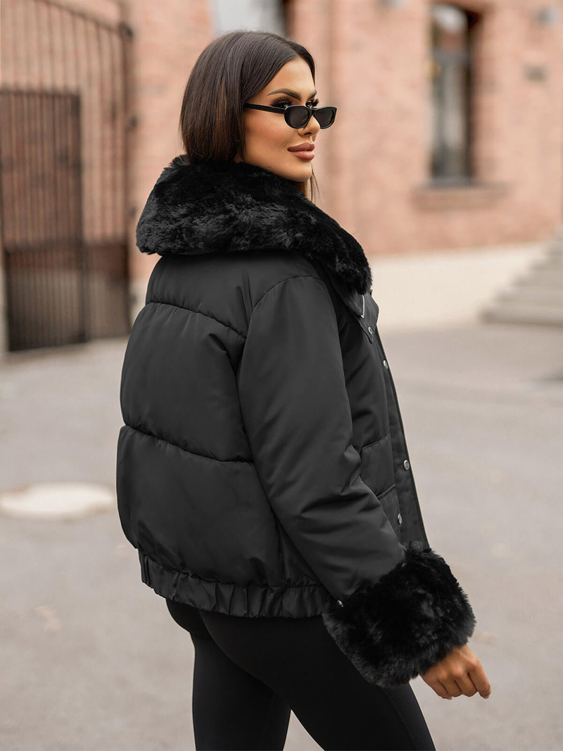 Geacă de iarnă damă neagră OZONEE O/H833