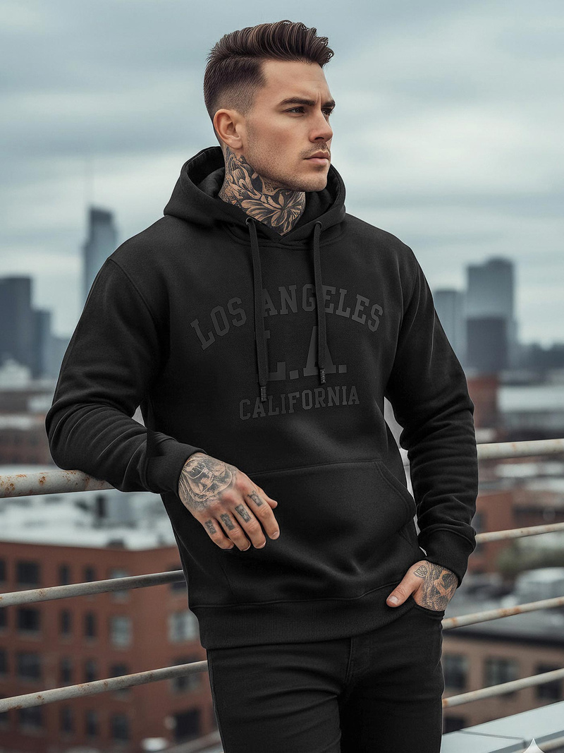 Hanorac bărbați negru OZONEE JS/8B1972/3