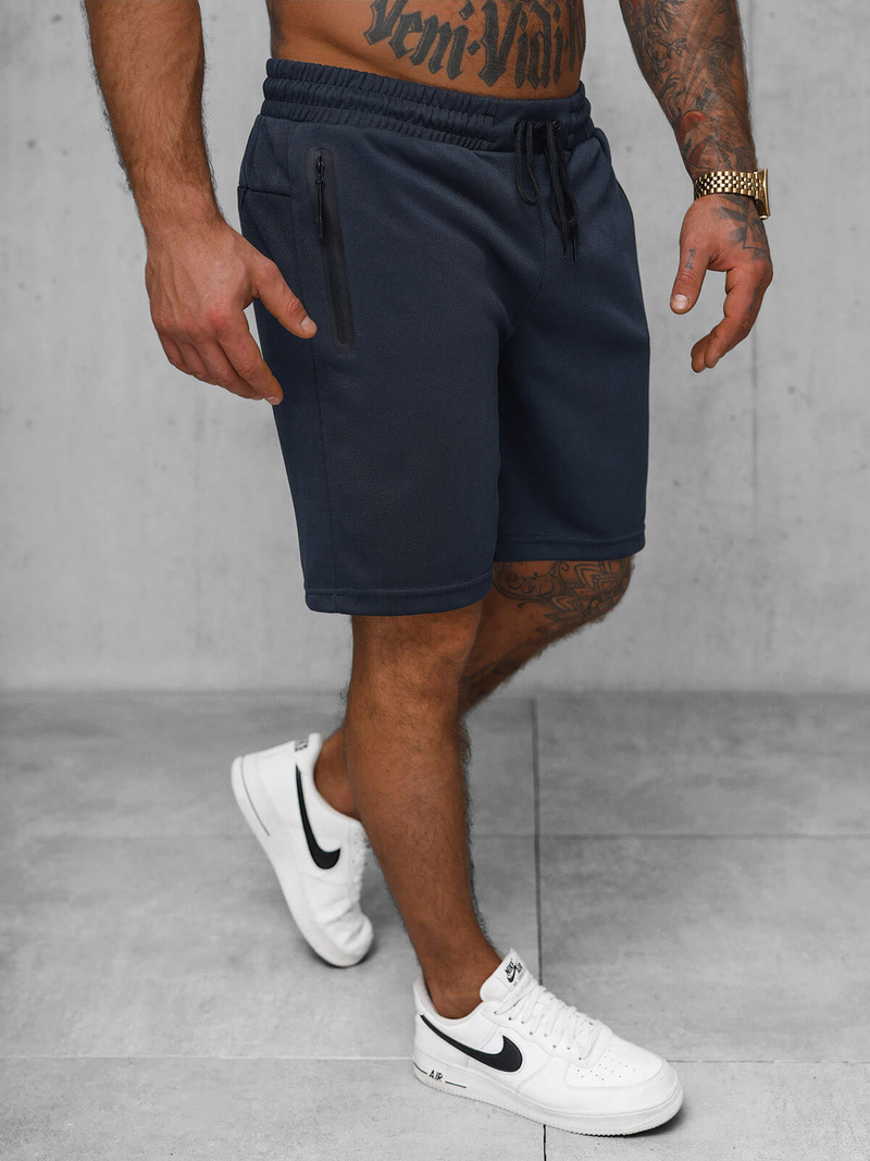 Pantaloni scurți sport bărbați albastru marin OZONEE JS/17K533/25