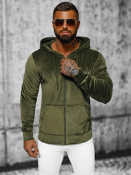 Hanorac bărbați din catifea kaki OZONEE JS/8B1168/29