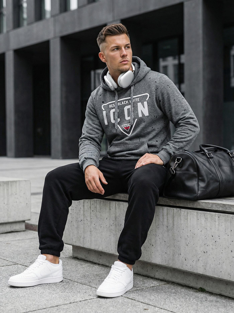 Hanorac bărbați antracit OZONEE JS/8B1737/5