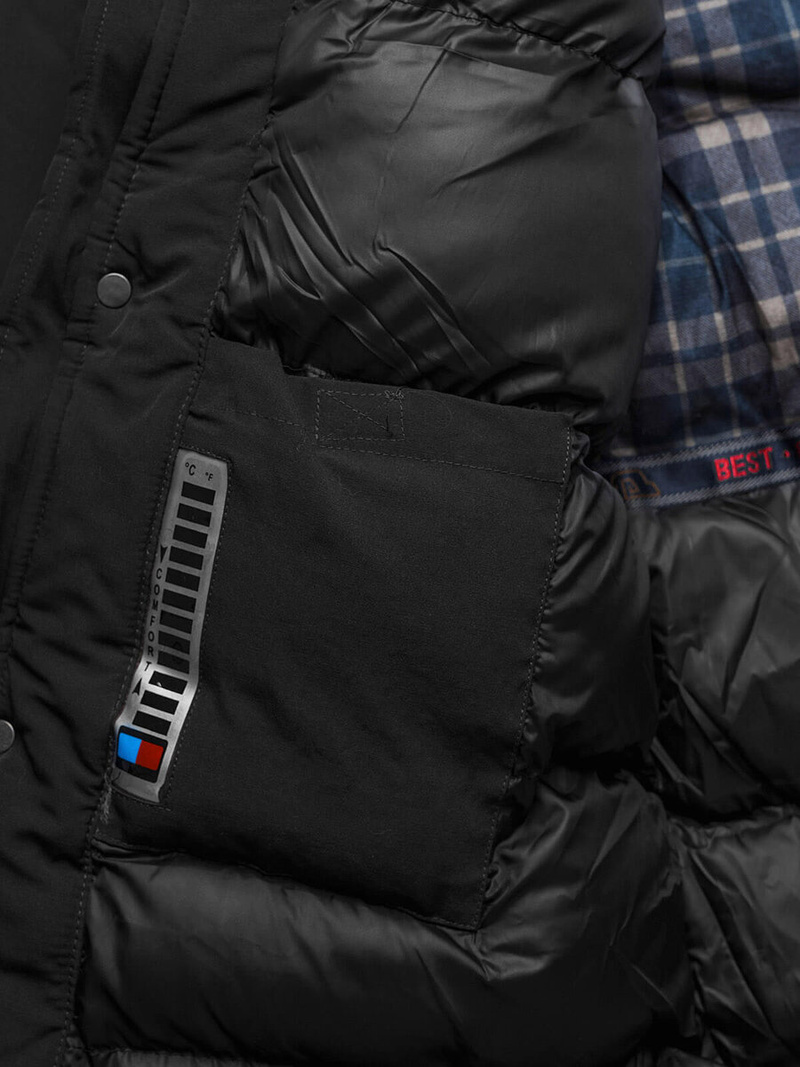 Geacă bărbați neagră OZONEE JS/5M718/392