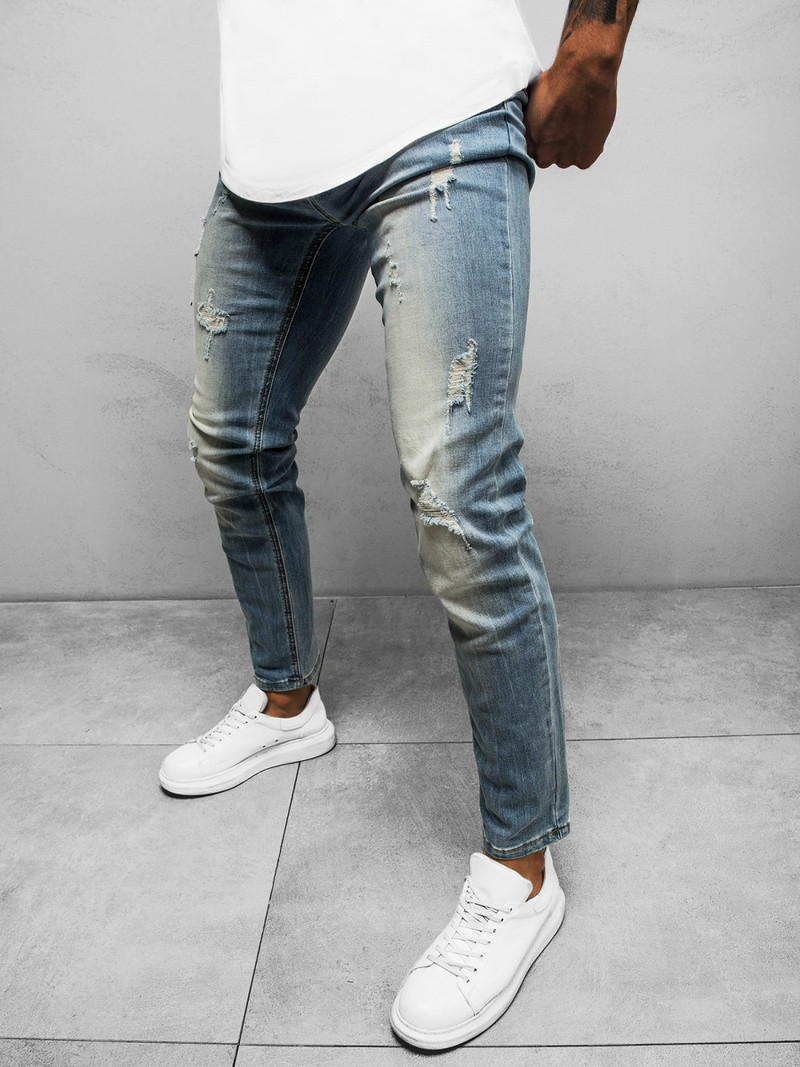 Blugi pentru barbati albaștri deschis OZONEE NB/MP0016BC