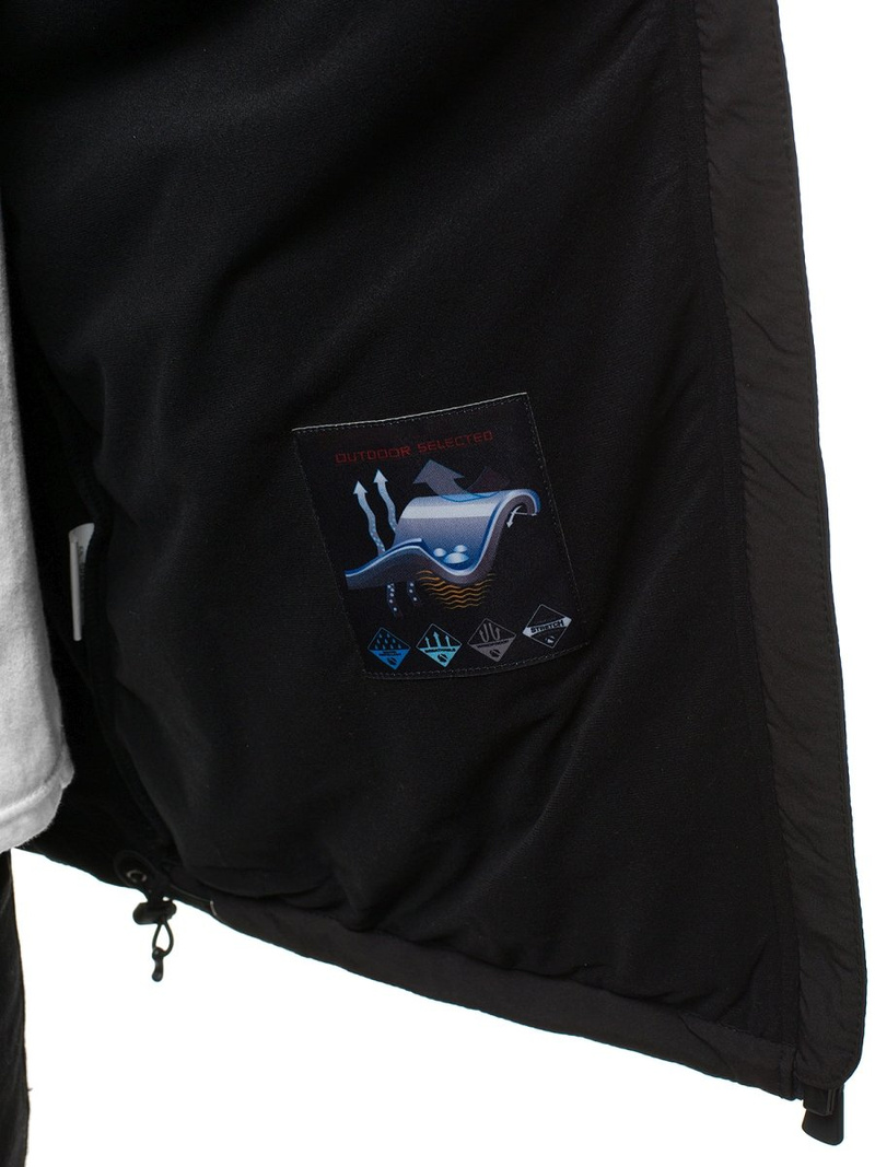 Jachetă bărbați SOFTSHELL negru-verde OZONEE GE/12268