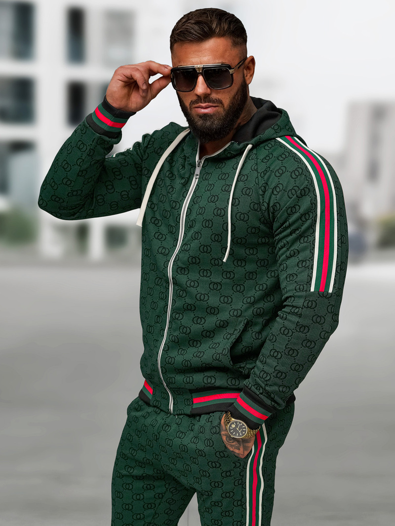 Compleu sport bărbaţi verde OZONEE O/FF5111AB