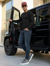 Blugi bărbaţi albaștri închis OZONEE O/JK2895AZ