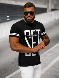 Tricou bărbați negru OZONEE O/8T1275/3