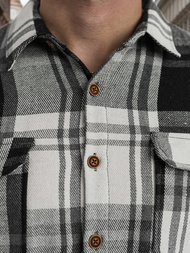 Cămașă bărbați neagră-albă OZONEE NB/MC728N/3