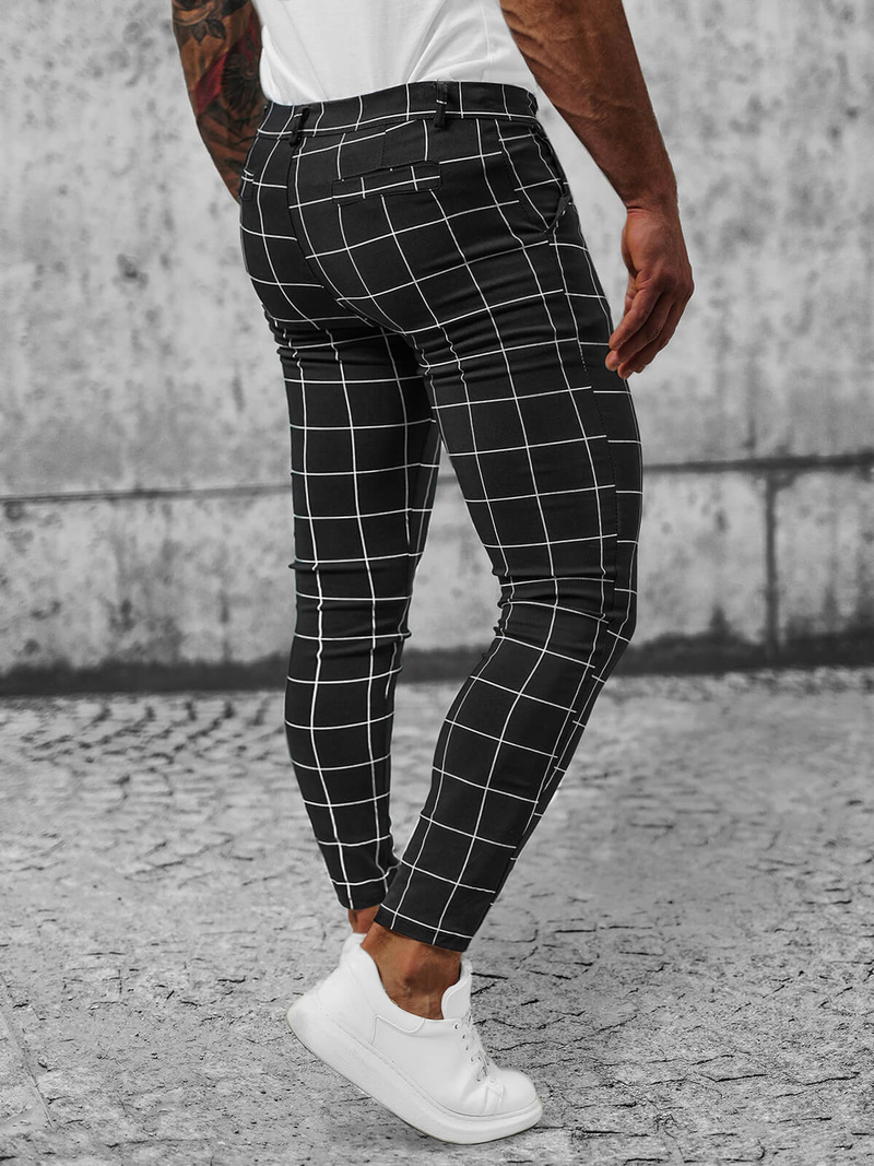 Pantaloni Chino Bărbaţi Negri OZONEE O/P4009