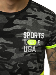 Tricou bărbați negri OZONEE JS/SS10982Z