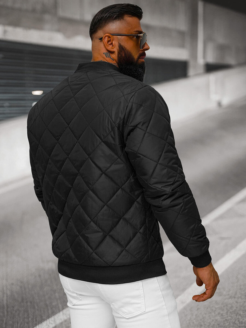 Jachetă bărbați neagră OZONEE JS/MY01Z