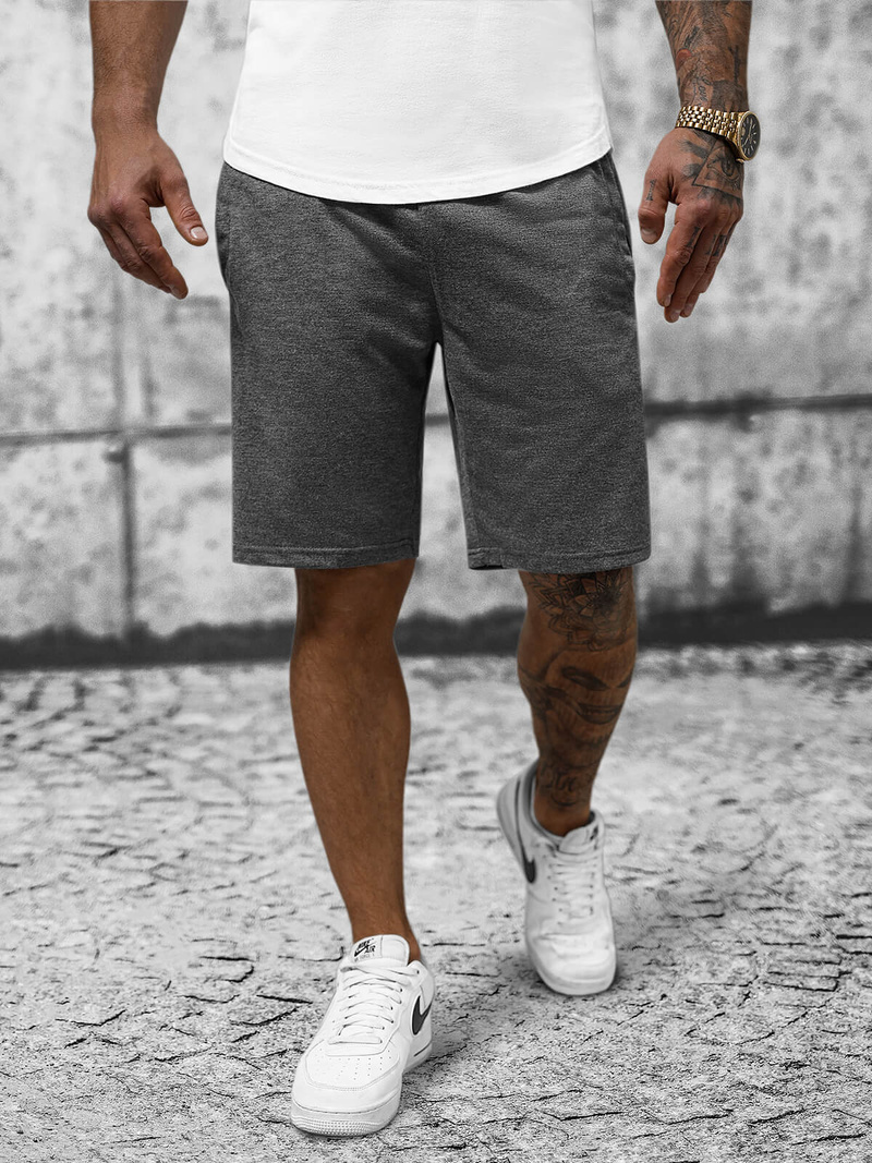 Pantaloni scurți sport bărbați antracit OZONEE JS/8K100/5Z
