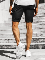 Pantaloni scurti chino bărbați negri OZONEE DJ/1001