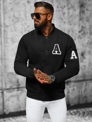 Bluză cu fermoar bărbați neagră OZONEE NB/MF2020