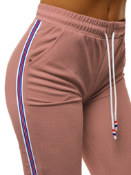 Pantaloni de training femei roz deschis OZONEE JS/1021/B16