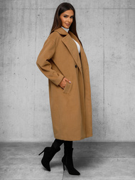 Palton de dama camel OZONEE JS/11Z8161