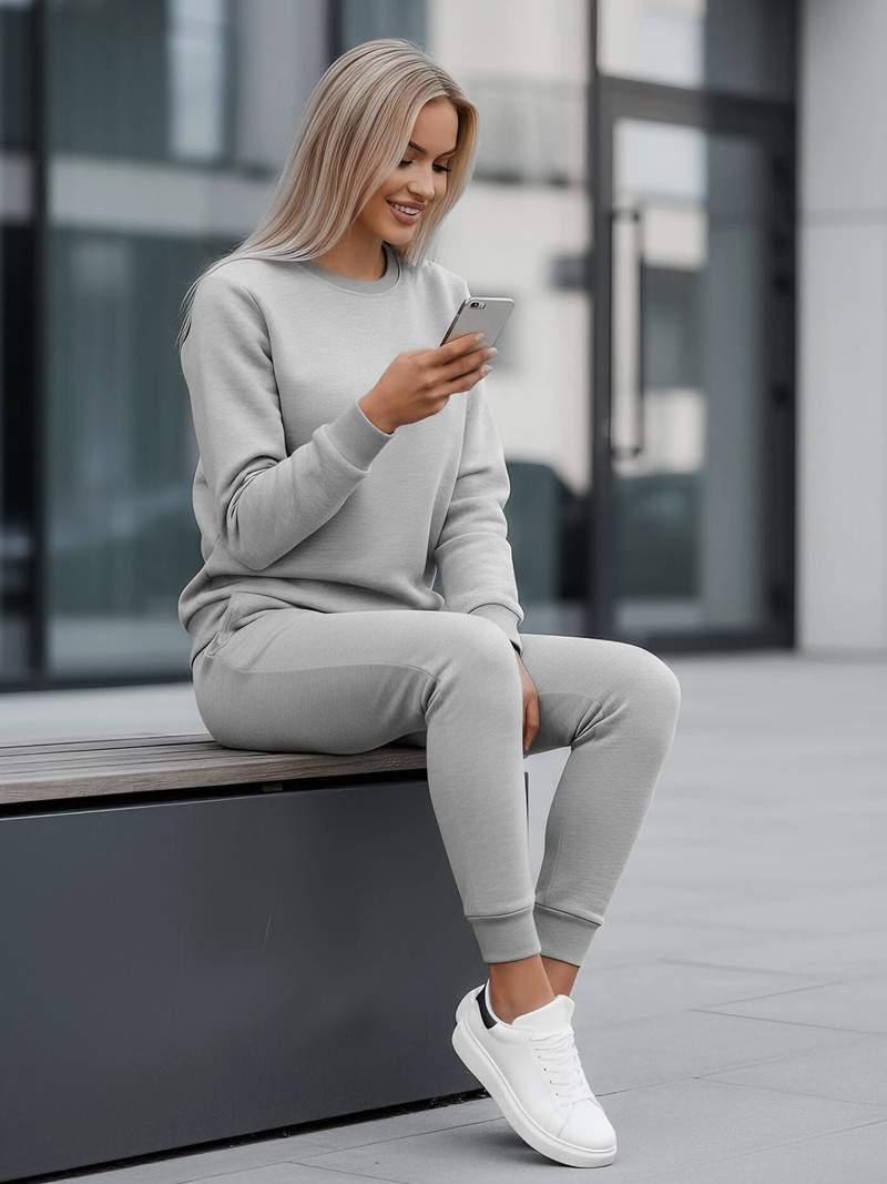 Trening dama doua piese gri OZONEE JS/CKW01