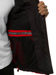 Jachetă de primăvară bărbați roșie OZONEE MG/2517