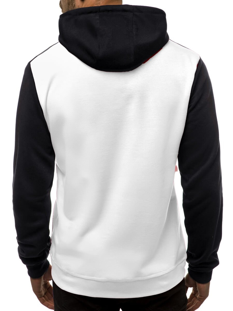 Hanorac cu glugă bărbați alb OZONEE JS/JZ11059