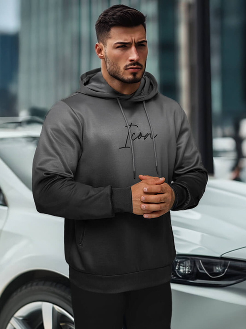 Hanorac bărbați negru-grafit OZONEE JS/27B6501/5Z