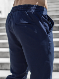 Pantaloni chino bărbaţi albastru marin OZONEE DJ/5574