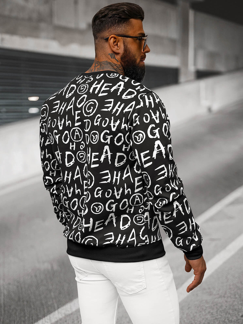 Bluză bărbați neagră OZONEE JS/8B1221/3