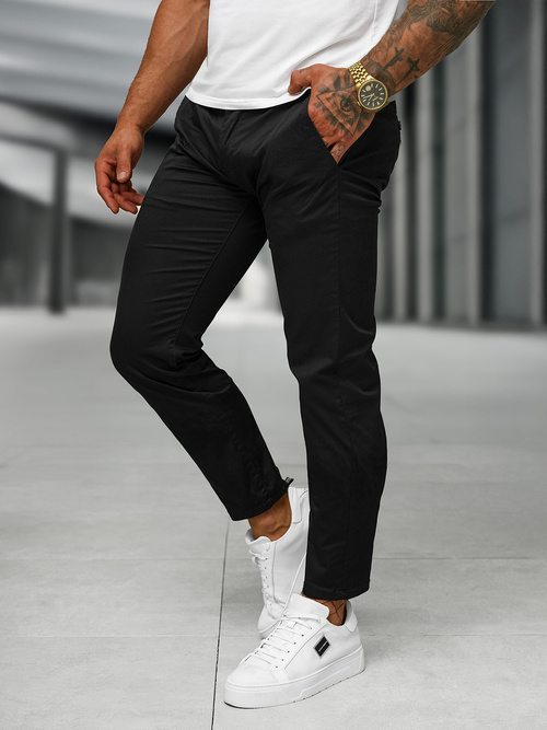 Pantaloni Bărbaţi Negri OZONEE BL/SK222/1